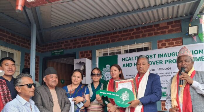 तादी ६ मा सामुदायिक स्वास्थ्य इकाइ भवन उद्घाटन तथा हस्तान्तरण सम्पन्न